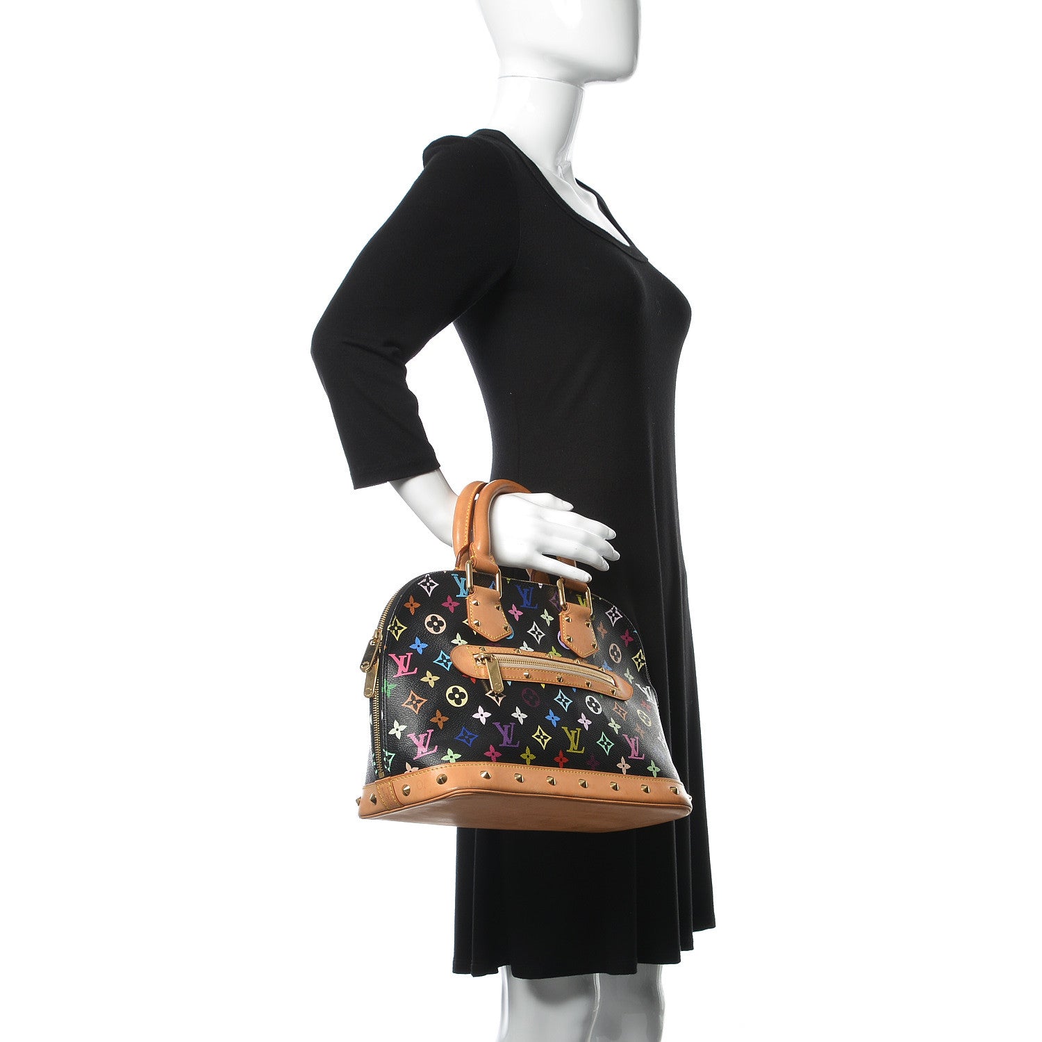 Louis Vuitton Monogram Multicolor Alma Black 2 of 12