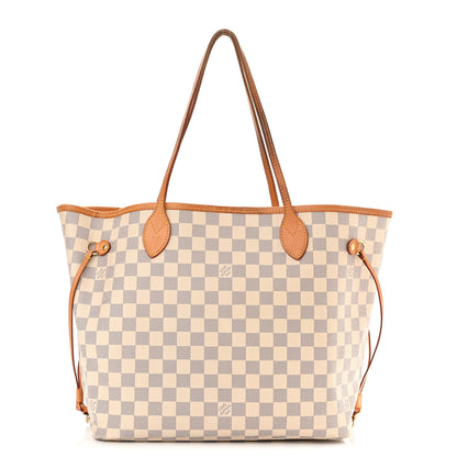 Louis Vuitton Damier Azur Neo Neverfull MM Rose Ballerine 3 of 16