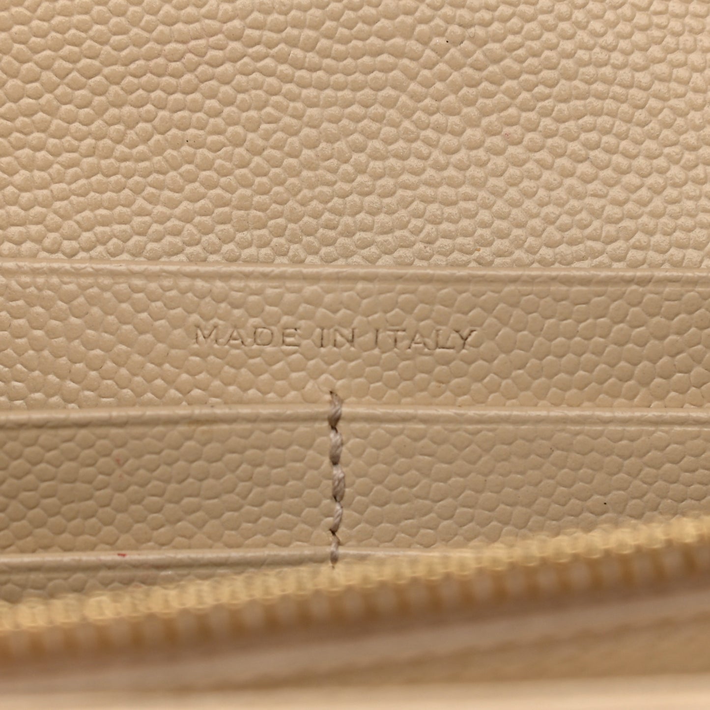 Grain De Poudre Matelasse Chevron Monogram Chain Wallet Nude Powder