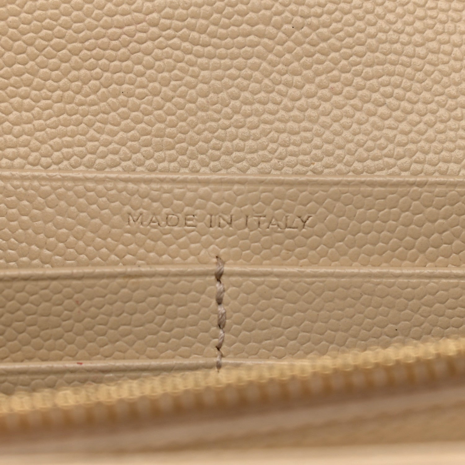 Saint Laurent Grain De Poudre Matelasse Chevron Monogram Chain Wallet Nude Powder 7 of 11