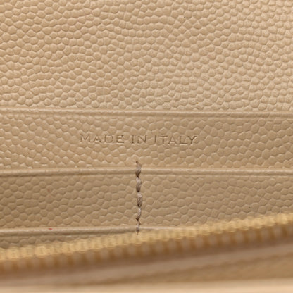 Saint Laurent Grain De Poudre Matelasse Chevron Monogram Chain Wallet Nude Powder 7 of 11