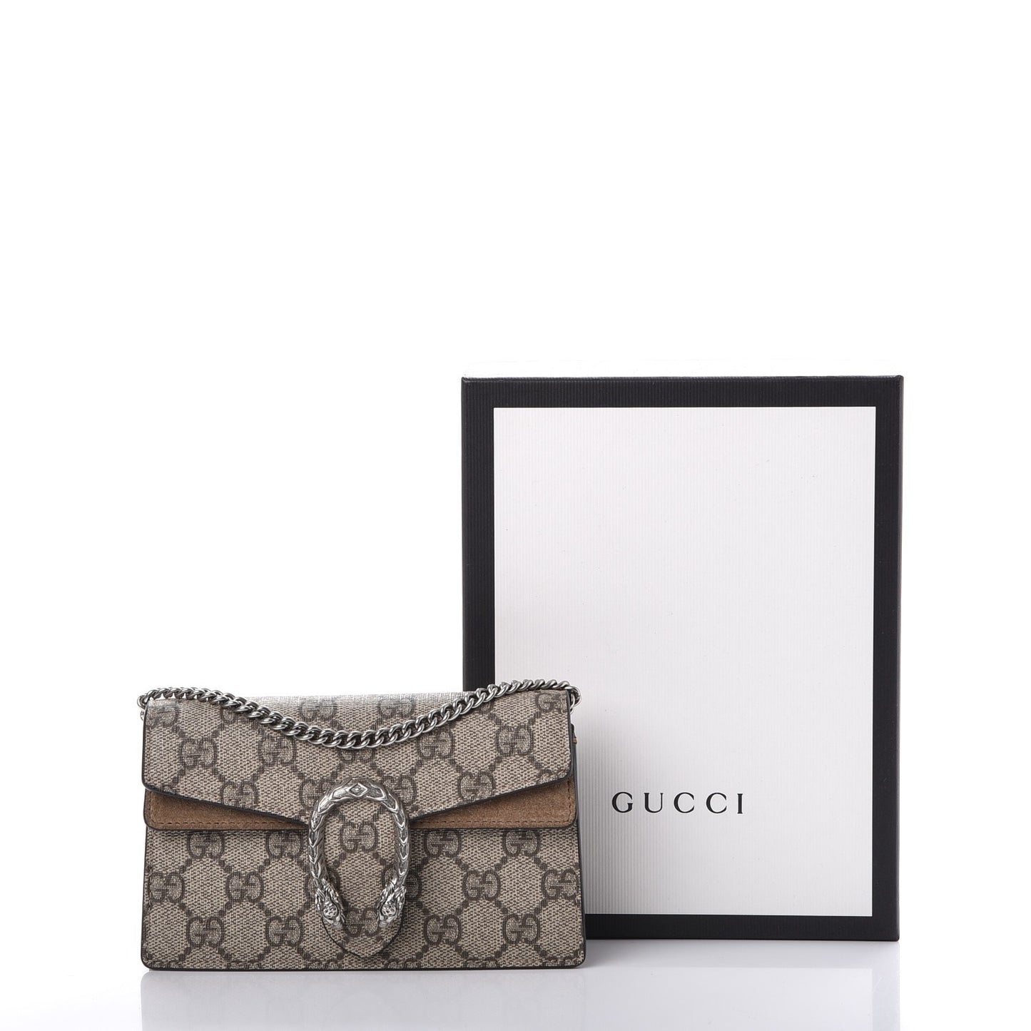 GG Supreme Monogram Super Mini Dionysus Shoulder Bag Taupe
