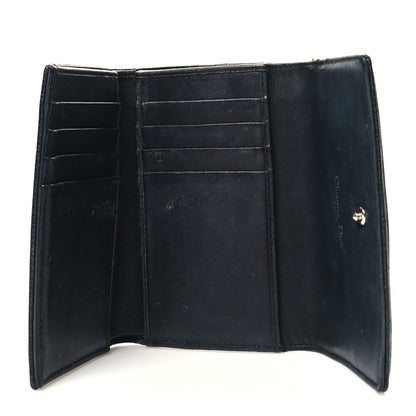 Christian Dior Grained Calfskin Cannage Diorama Elancee Wallet Black 5 of 10