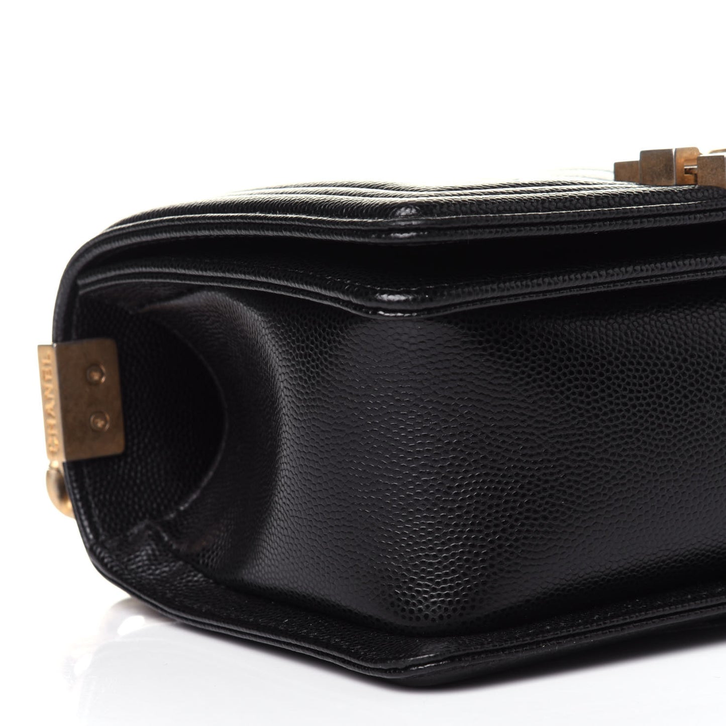 Caviar Quilted Small Boy Flap Black