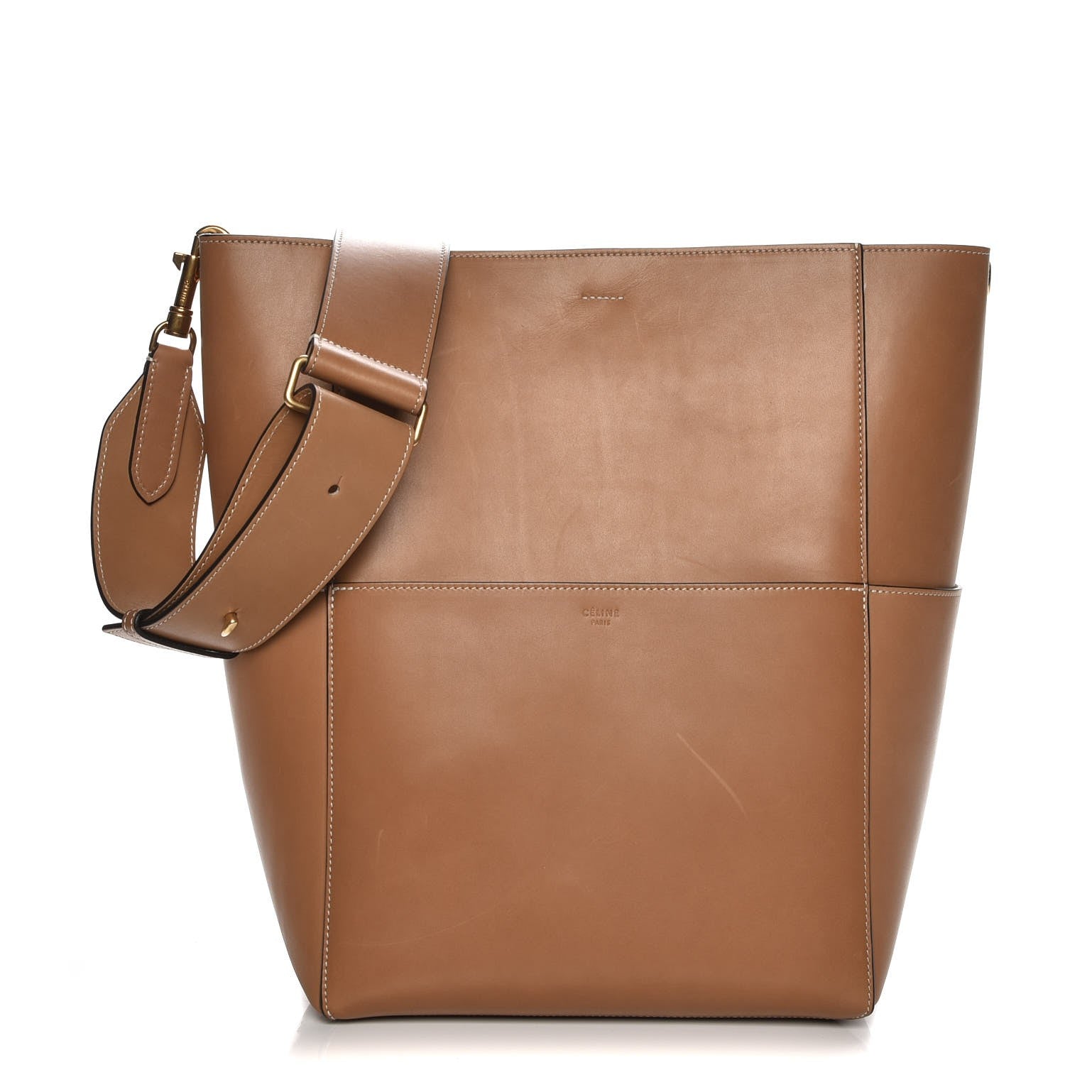 Celine Natural Calfskin Sangle Bucket Bag Light Camel 1 of 7