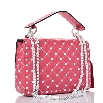 Valentino Garavani Lambskin Medium Free Rockstud Spike Shoulder Bag Shadow Pink 3 of 8