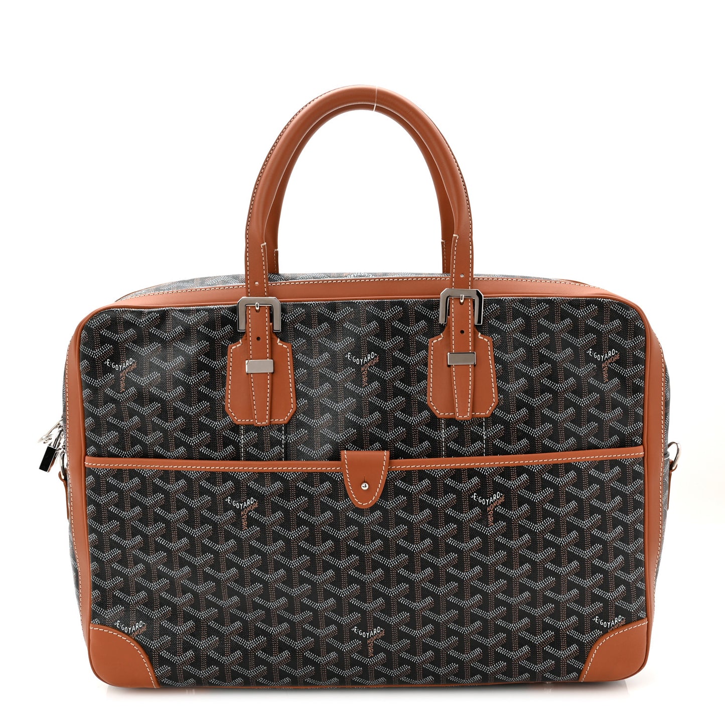 Goyardine Ambassade MM Briefcase Black Gold