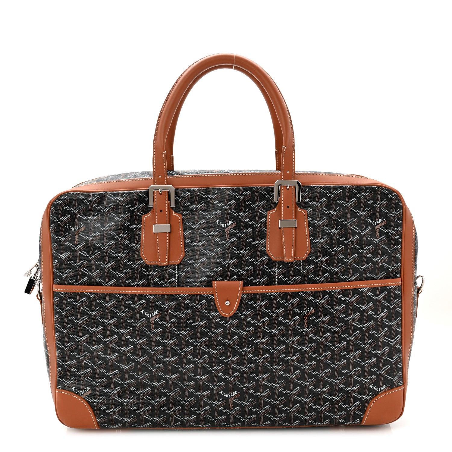 Goyard Goyardine Ambassade MM Briefcase Black Gold 2 of 21