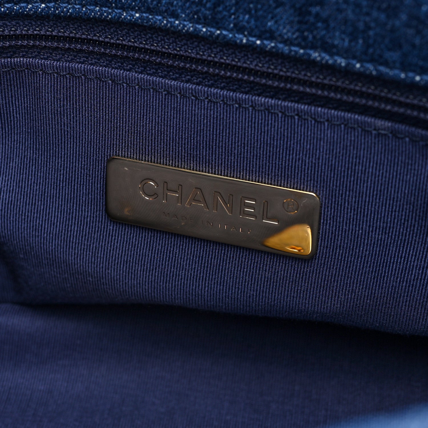 Chanel Denim Quilted Large Chanel 19 Flap Blue 6 of 10