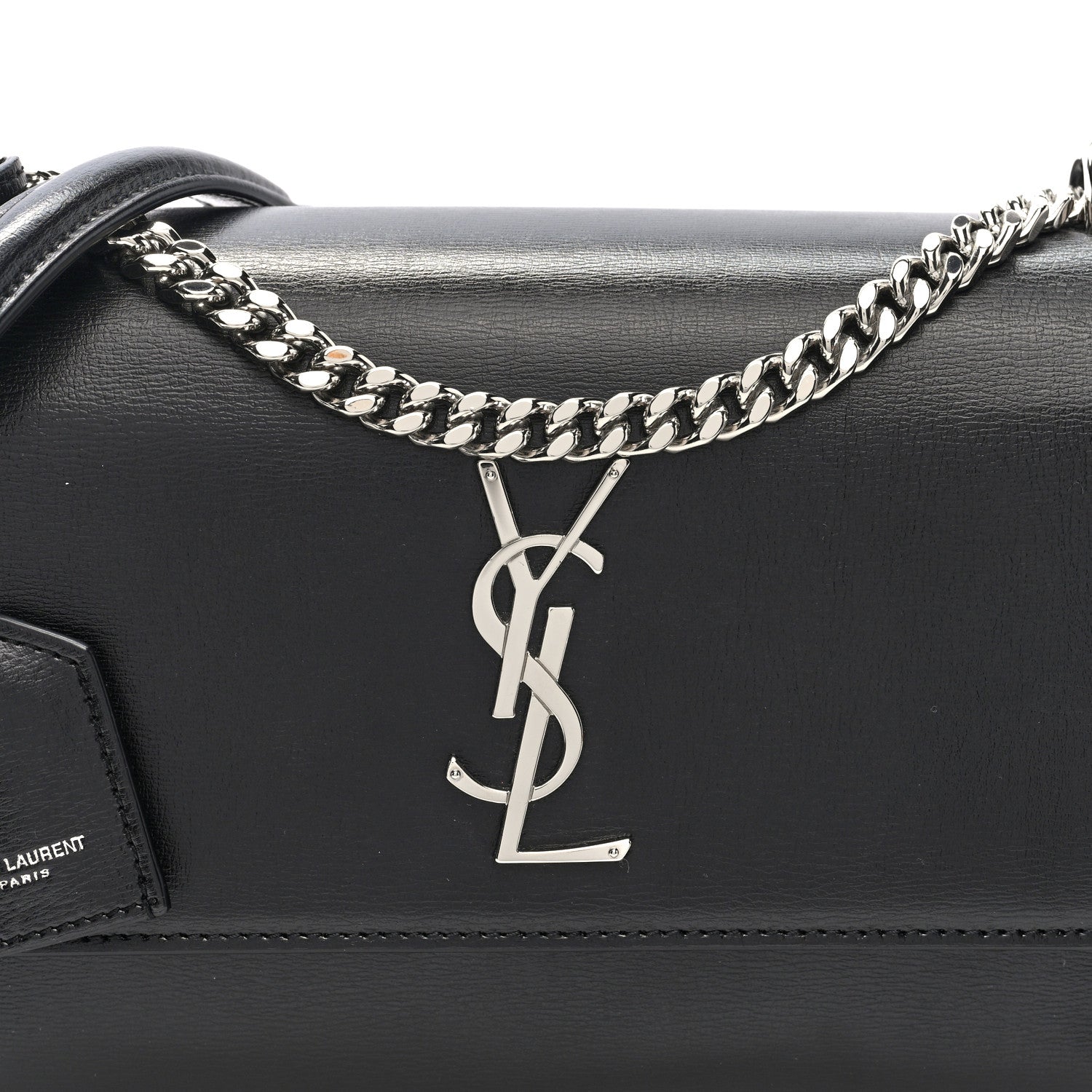 Saint Laurent Calfskin Medium Monogram Sunset Black 7 of 9