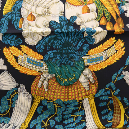Hermes Silk Chapeau Scarf 90 Black 3 of 6