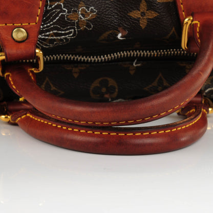 Louis Vuitton Monogram Dentelle Speedy 30 Silver 6 of 8