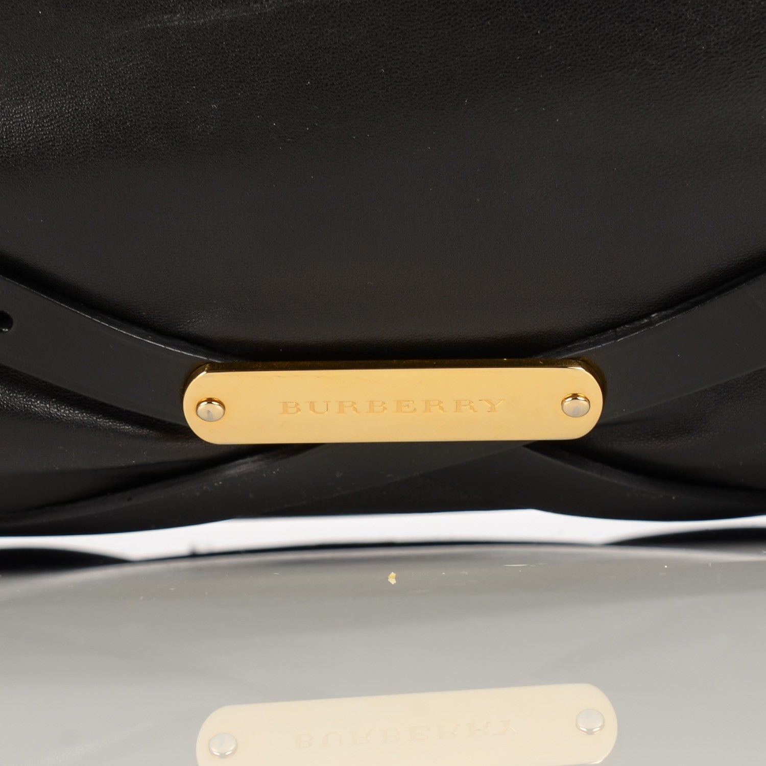 Burberry Soft Lambskin Bridle Calfskin Medium Gosford Hobo Black 3 of 12