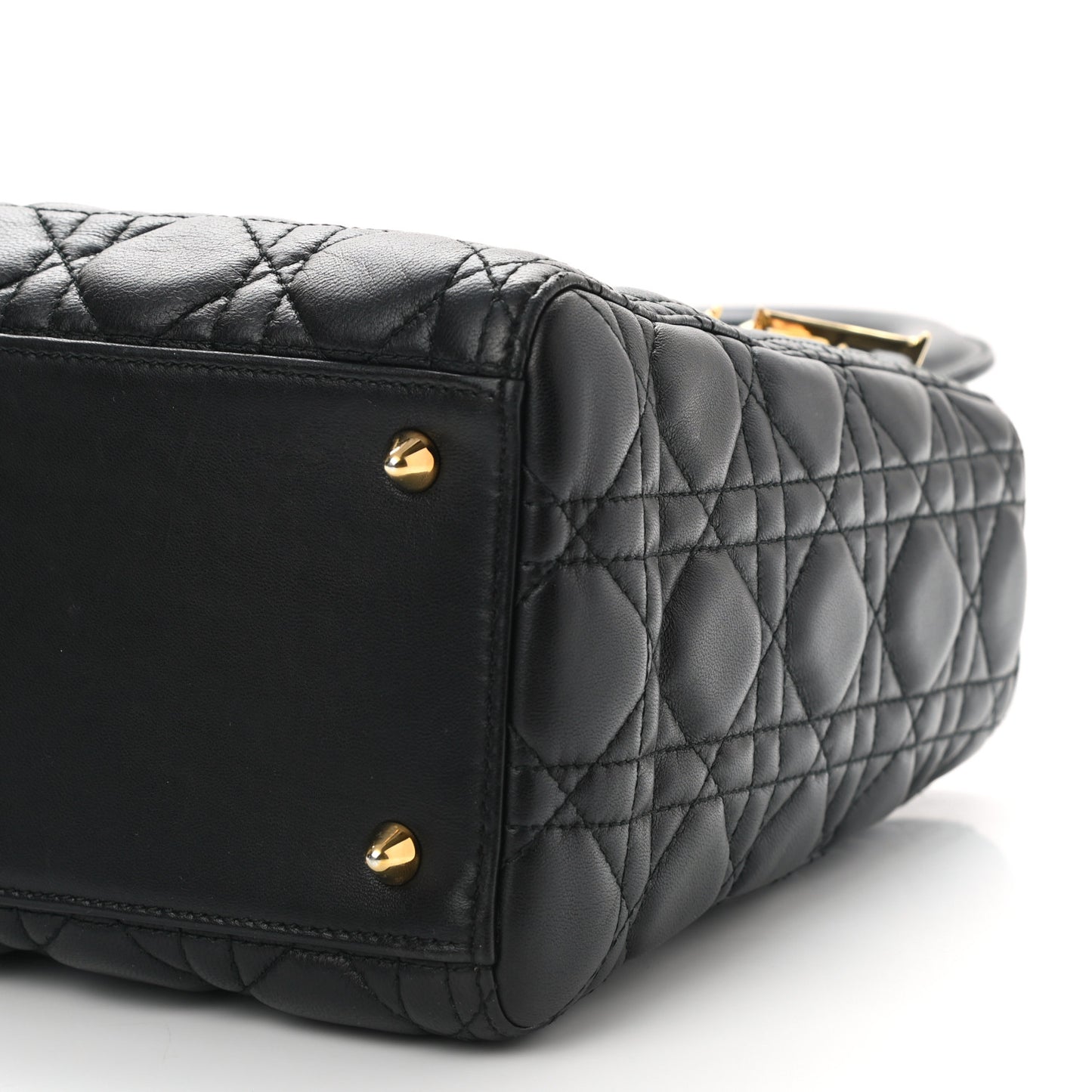 Lambskin Cannage Medium Lady Dior Black