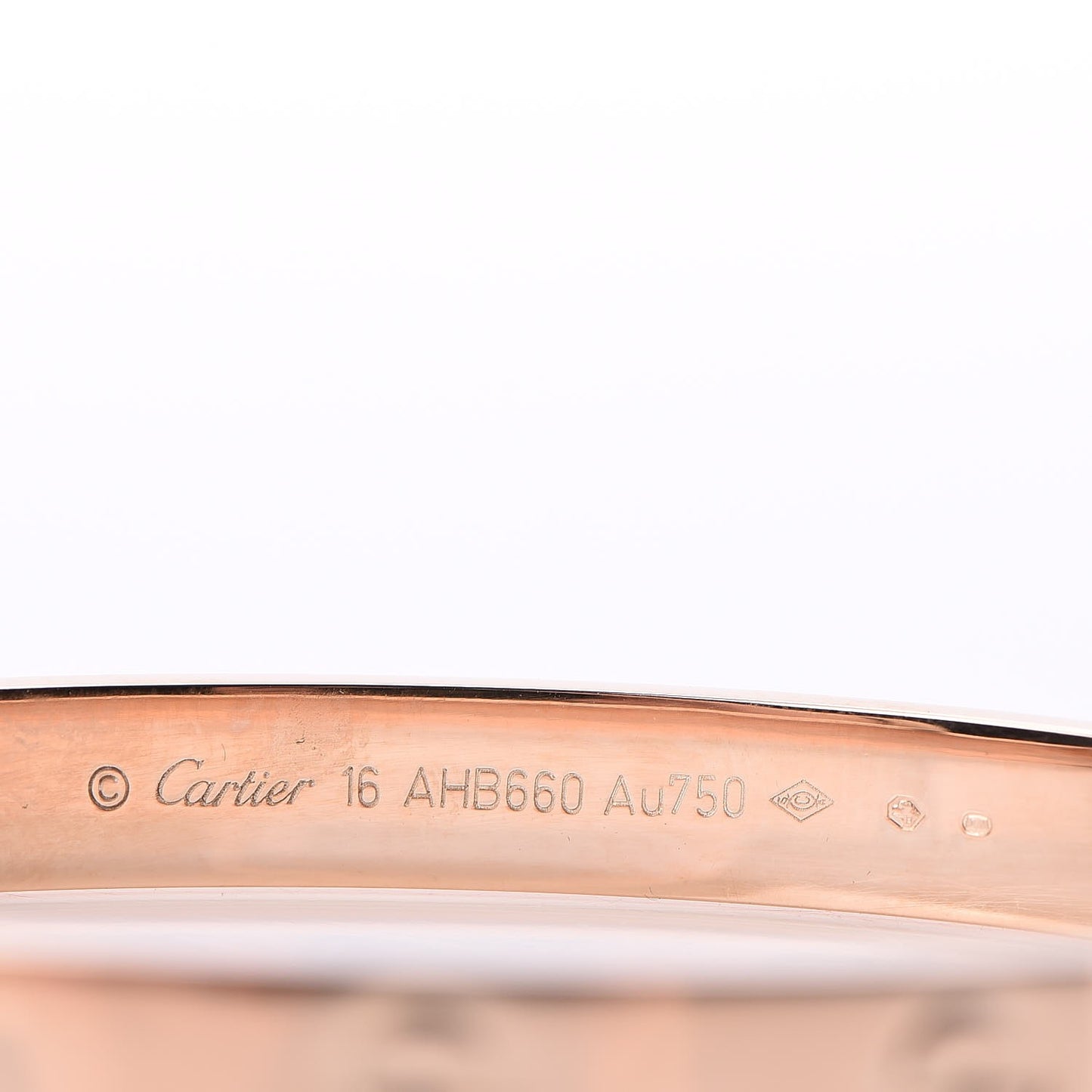 18K Pink Gold LOVE Bracelet 16
