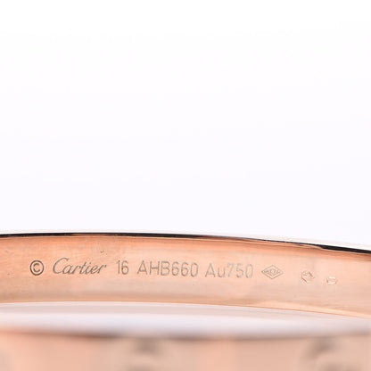 Cartier 18K Pink Gold LOVE Bracelet 16 8 of 10