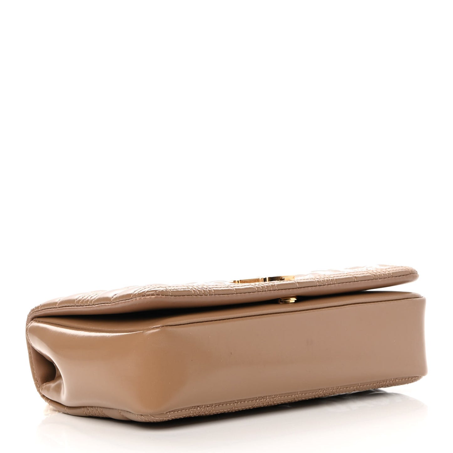 Patent Quilted Horseferry Print Small Lola Bag Tan