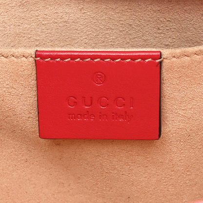 Gucci Calfskin Matelasse Small GG Marmont Chain Shoulder Bag Hibiscus Red 6 of 10
