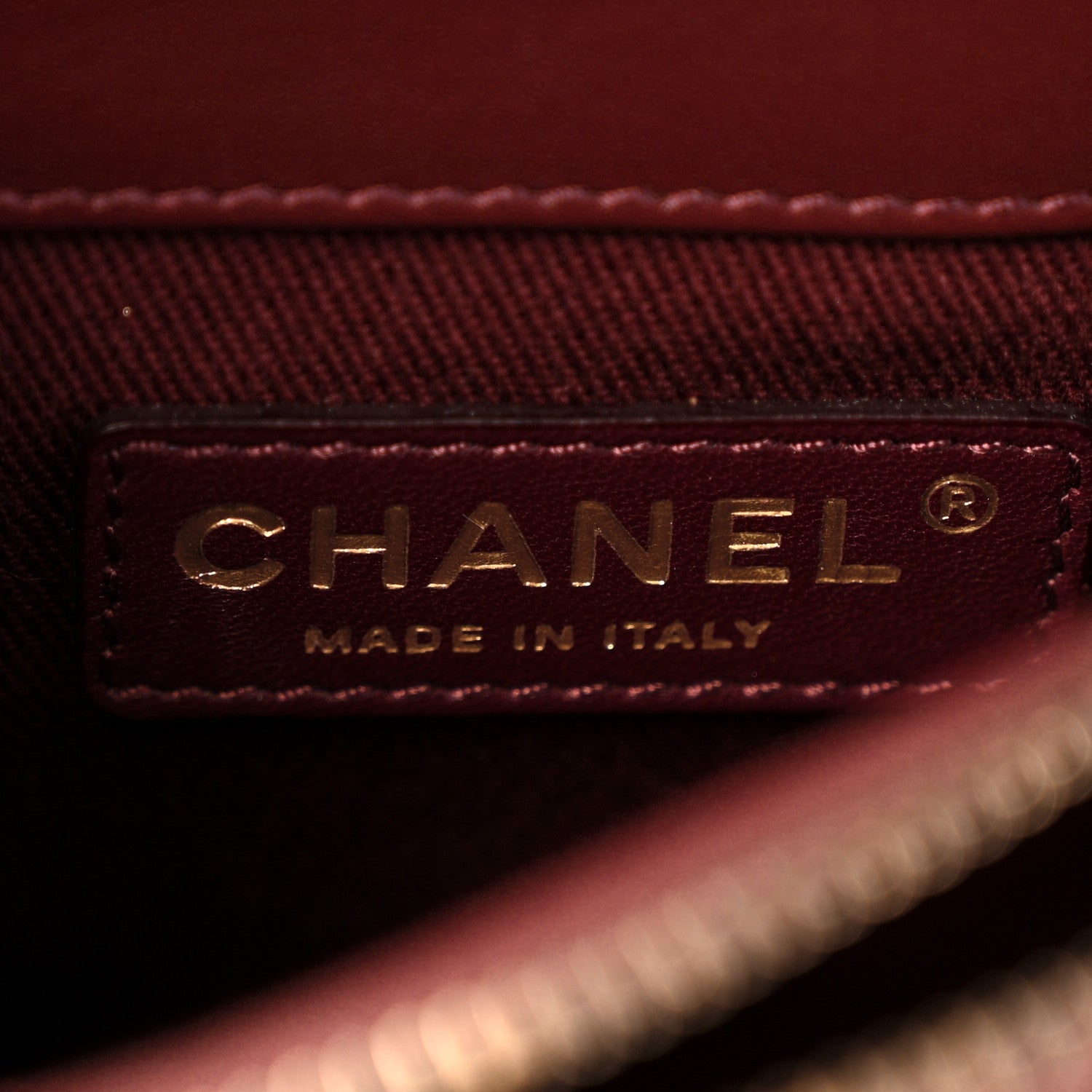 Chanel Iridescent Sheepskin Quilted Enamel Top Handle Bag Burgundy 9 of 16