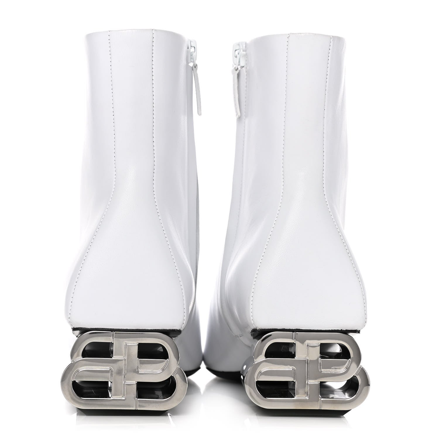 Balenciaga Sheepskin Typo Ankle Booties 38.5 White 5 of 10
