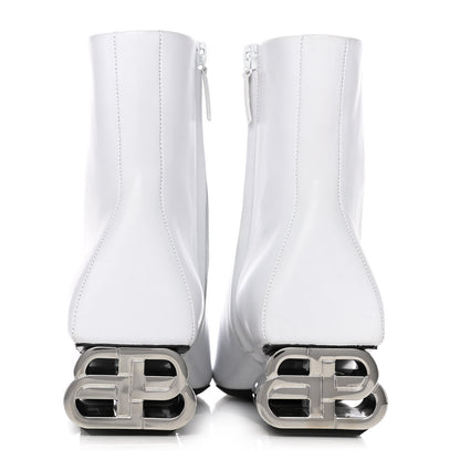 Balenciaga Sheepskin Typo Ankle Booties 38.5 White 5 of 10