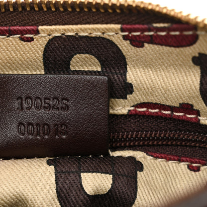 Gucci Guccissima Small D Gold Ring Shoulder Bag Chocolate Brown 7 of 14
