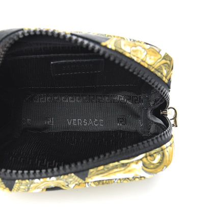 Versace Nylon Barocco Print Zip Pouch Black 5 of 6