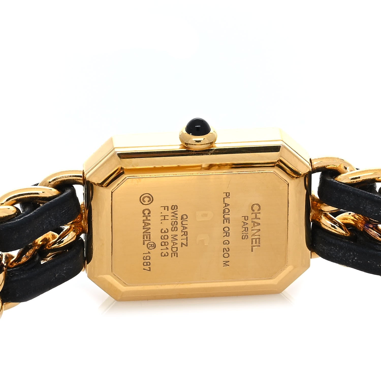 Chanel Stainless Steel Lambskin 20mm Chain Premiere Quartz Watch Gold L 4 of 4
