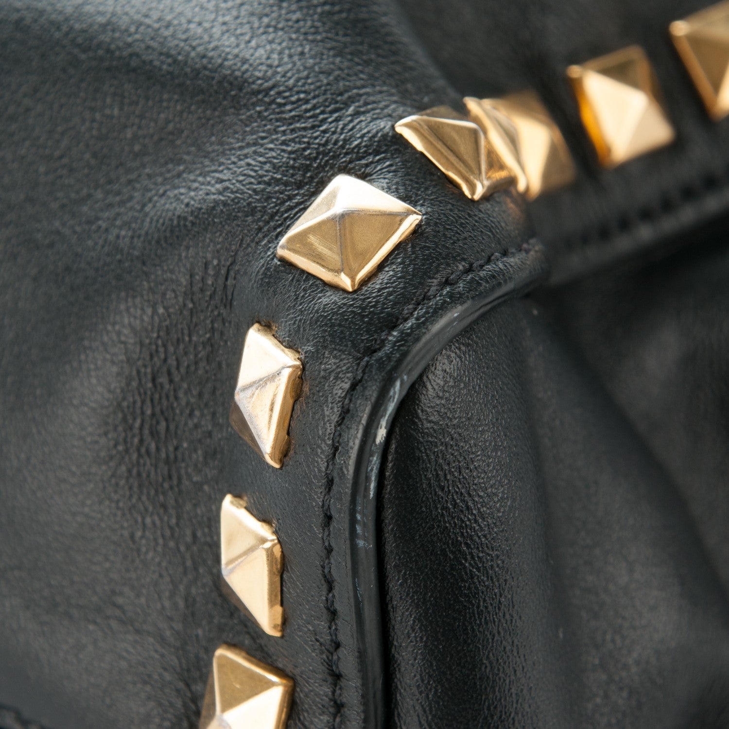 Miu Miu Soft Calf Studded Shopping Tote Nero Black 9 of 9