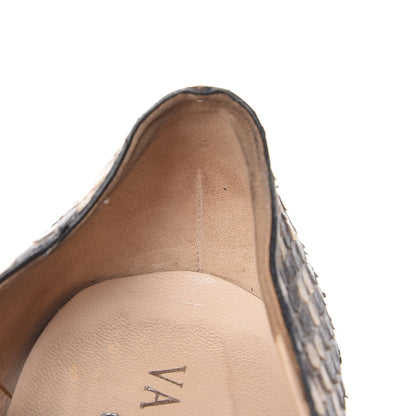 Valentino Garavani Snakeskin Mother Of Pearl Pointed Pumps 40.5 10 of 14