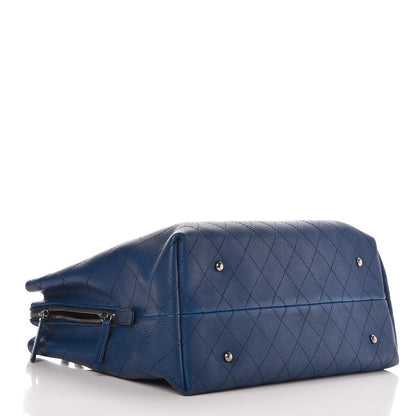 Chanel Grained Vegetal Calfskin Urban Shopping Tote Blue 5 of 7