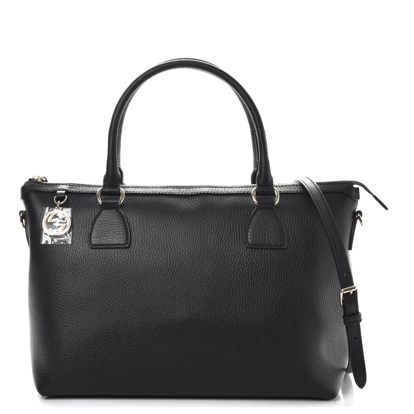 Dollar Calfskin GG Charm Satchel Black