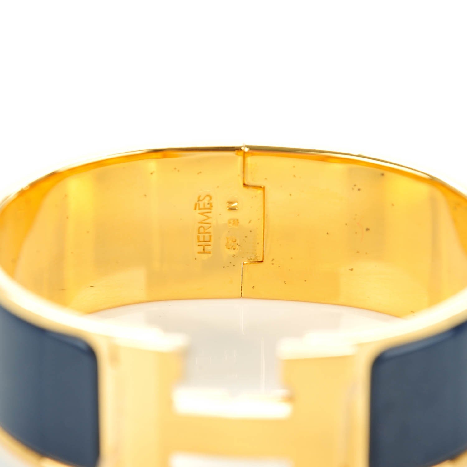 Hermes Enamel Wide Clic Clac H Bracelet PM Indigo 3 of 5