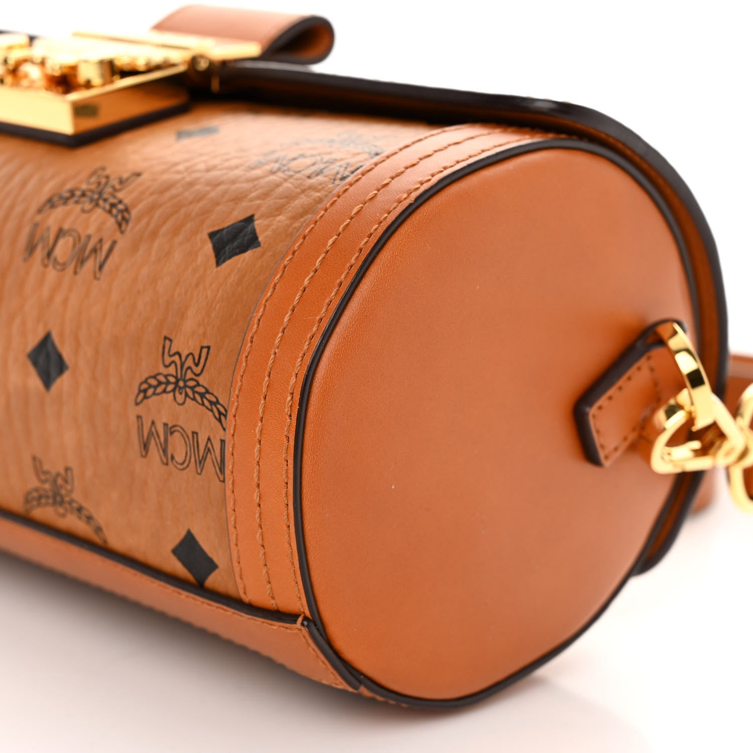 MCM Visetos Small Tracy Crossbody Bag Cognac 9 of 9
