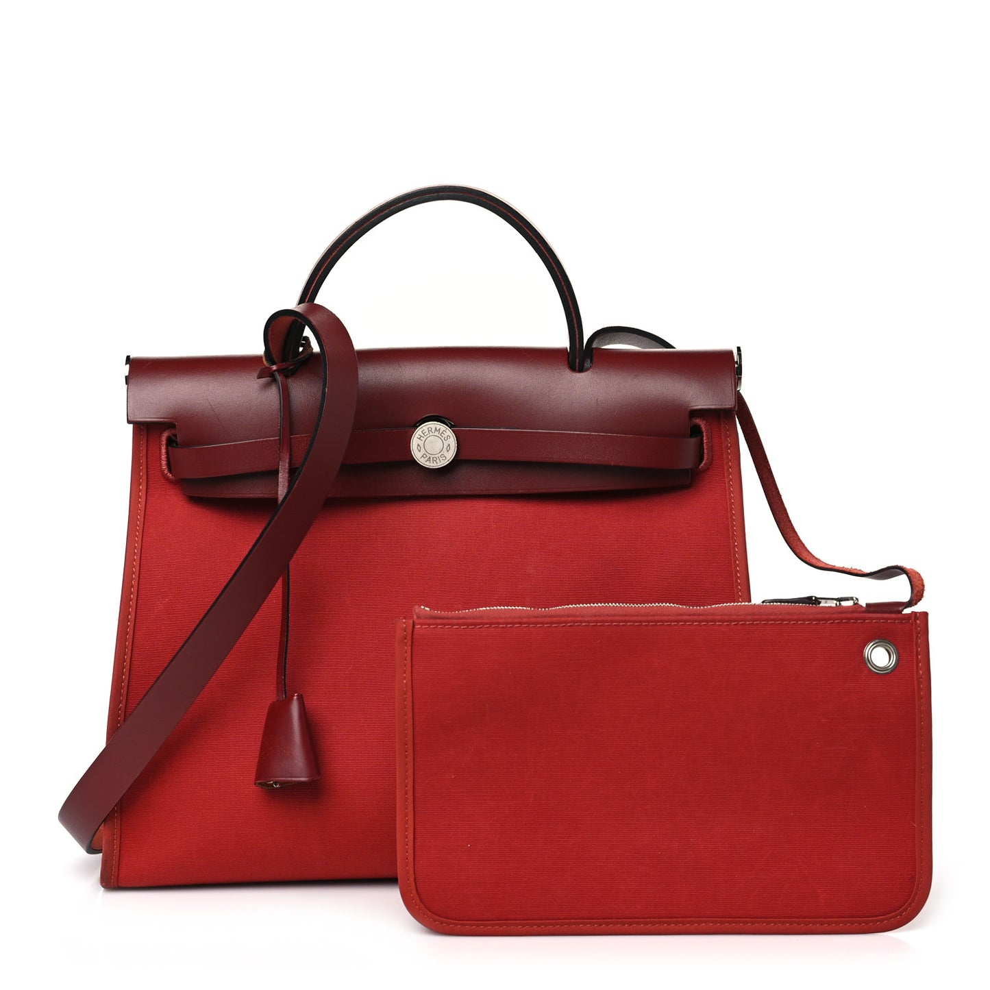 Military Toile Vache Hunter Herbag Zip 31 PM Rouge Grenat