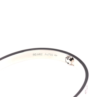 Cartier 18K White Gold LOVE Bracelet 18 6 of 8