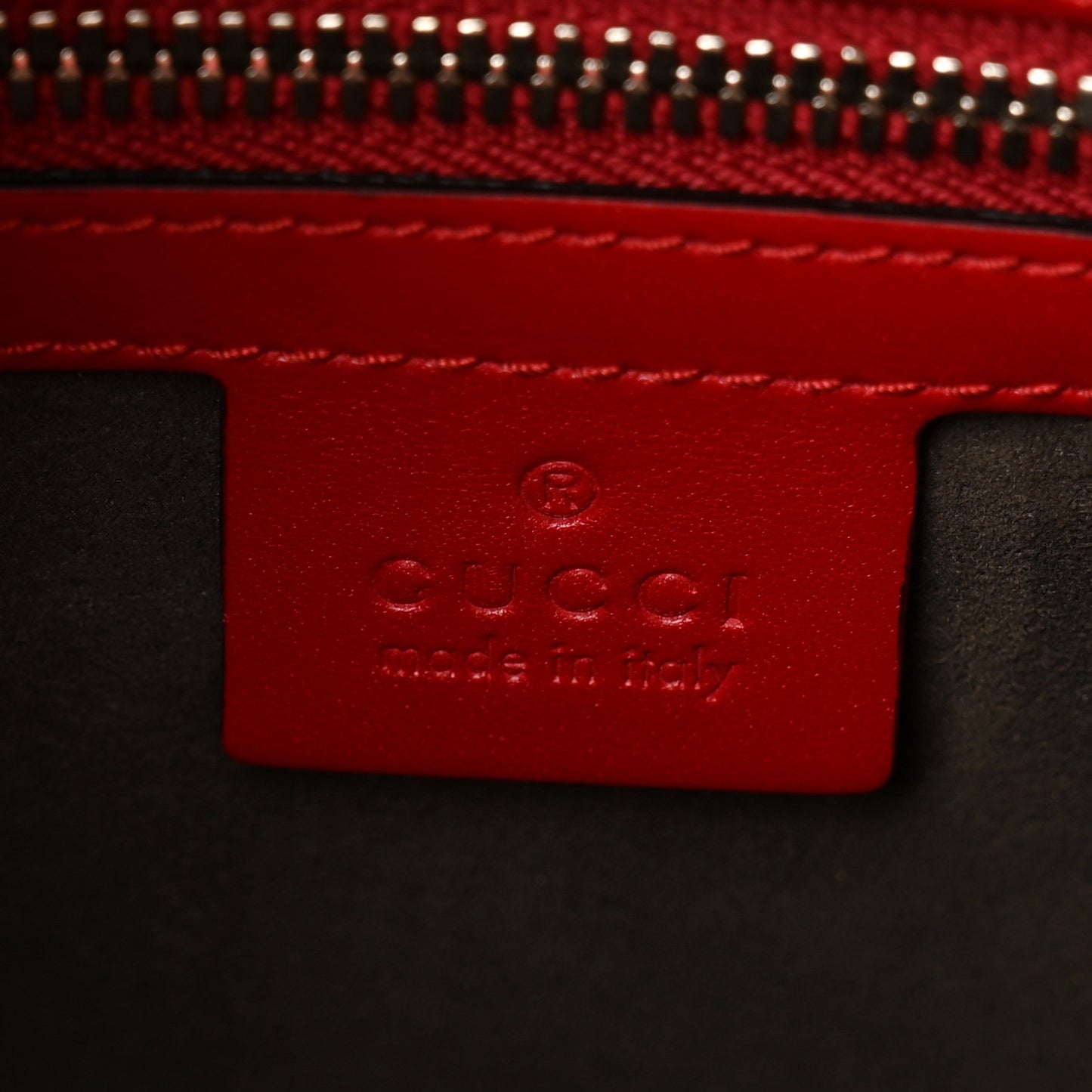 Guccissima Medium Documents Holder Hibiscus Red