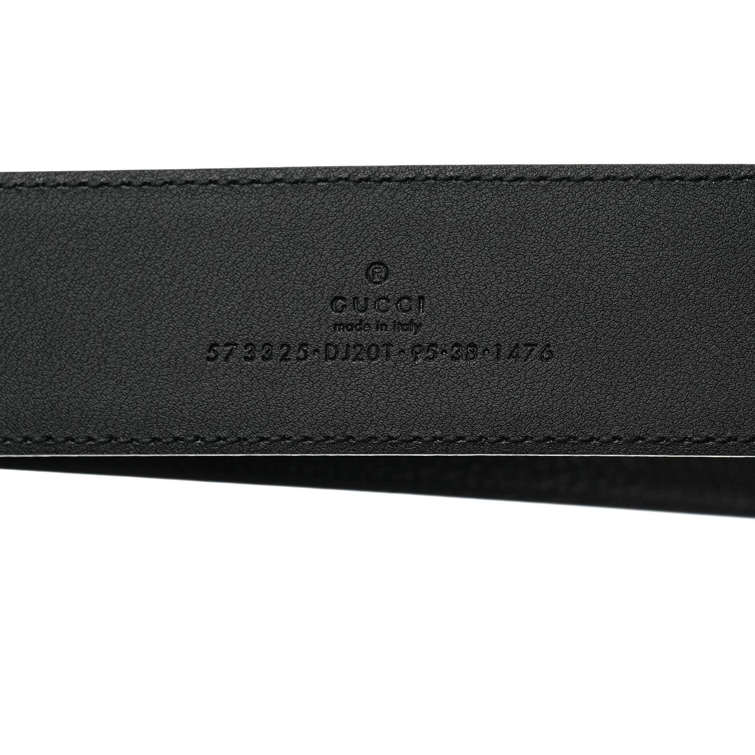 Gucci Textured Dollar Calfskin 40mm Belt 95 38 Black 6 of 6