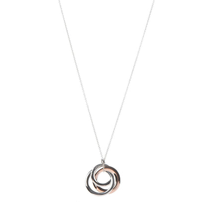 Tiffany Sterling Silver Rubedo 1837 Circles Pendant Necklace 1 of 10