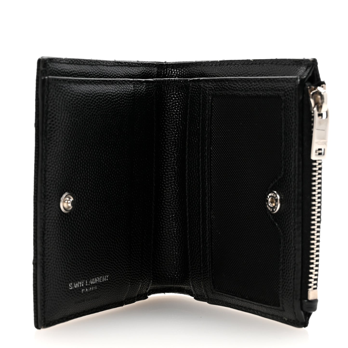 Grain De Poudre Matelasse Chevron Monogram Zipped Card Case Black