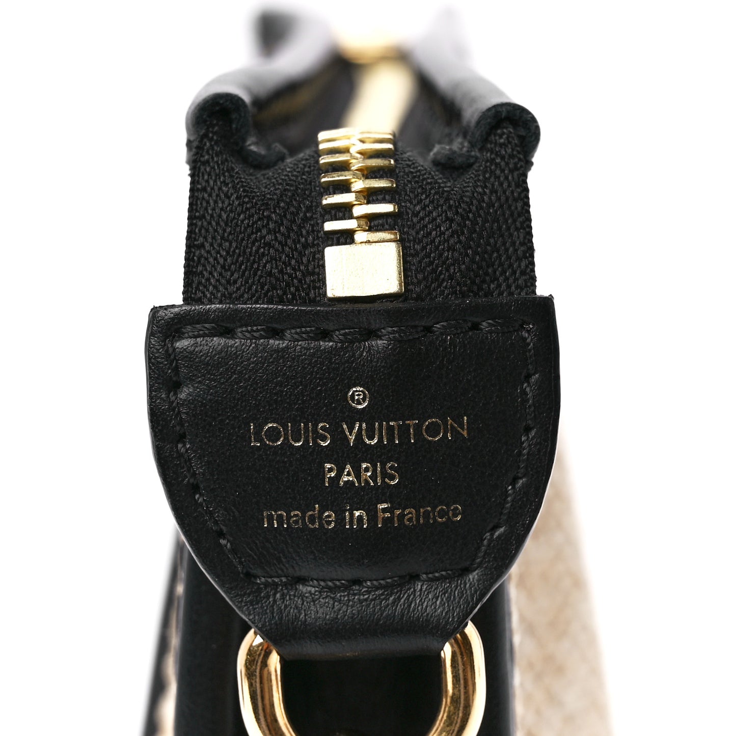 Raffia Calfskin Monogram Giant Pouch