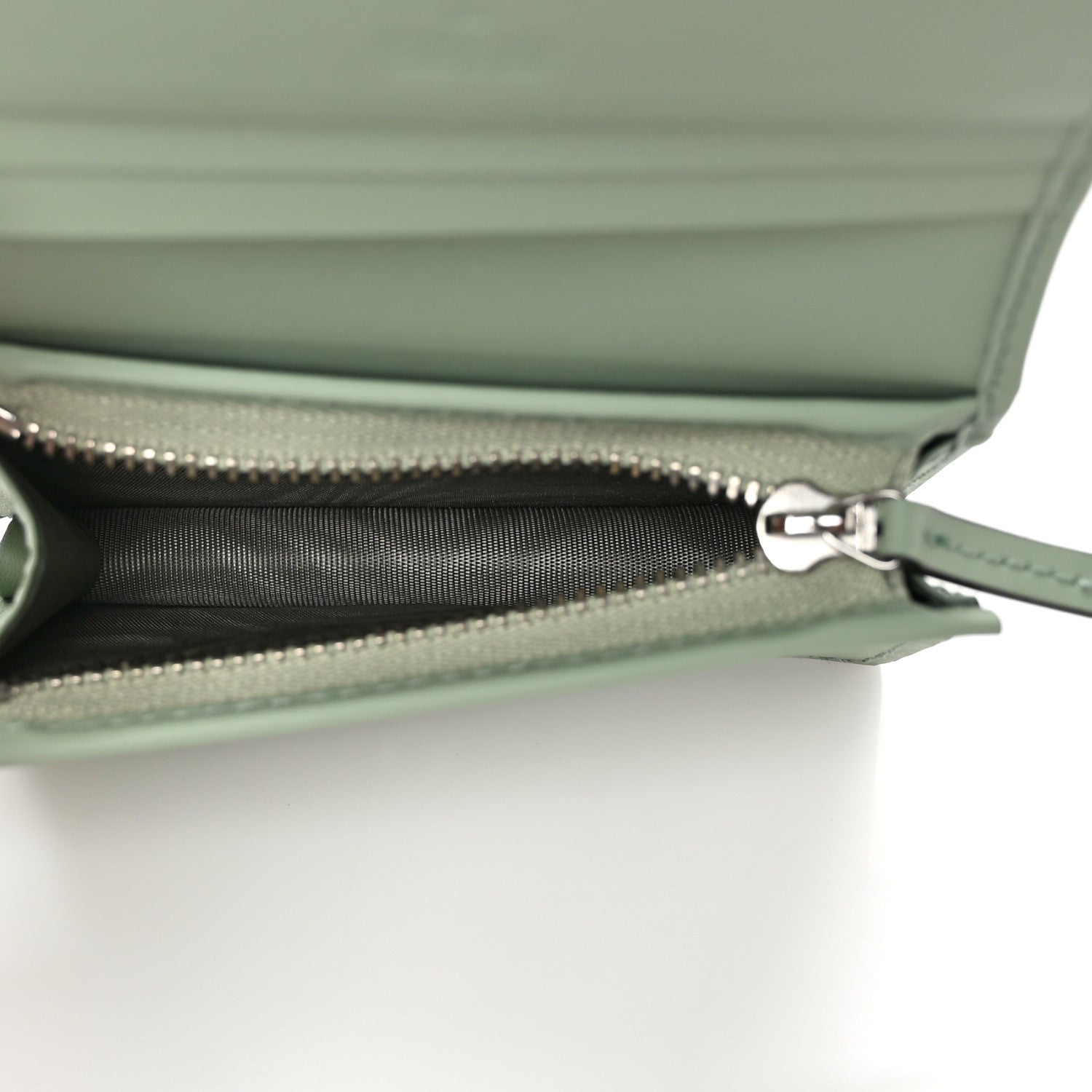 Gucci Denim Monogram Textured Dollar Calfskin Ophidia Card Case Pale Green 5 of 7