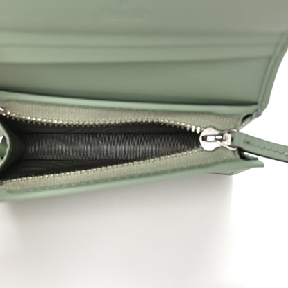 Gucci Denim Monogram Textured Dollar Calfskin Ophidia Card Case Pale Green 5 of 7