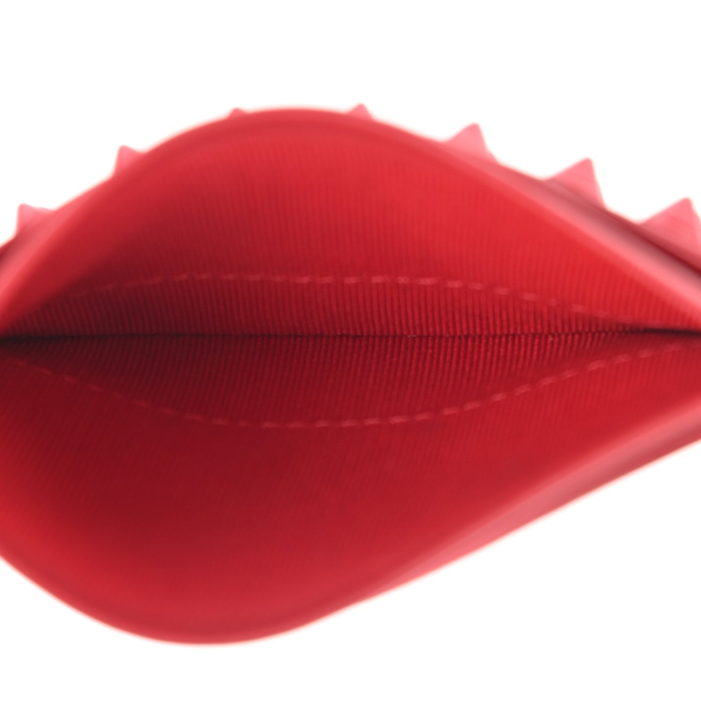 Calfskin Paris Spikes Kios Card Holder Red