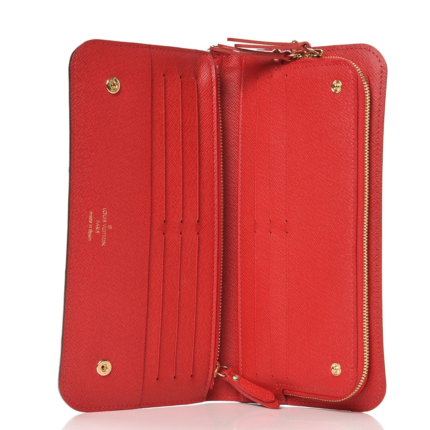 Damier Ebene Insolite Wallet Rouge