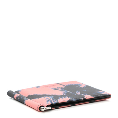 Saint Laurent Nylon Palm Tree Print Bill Clip Card Case 4 of 6