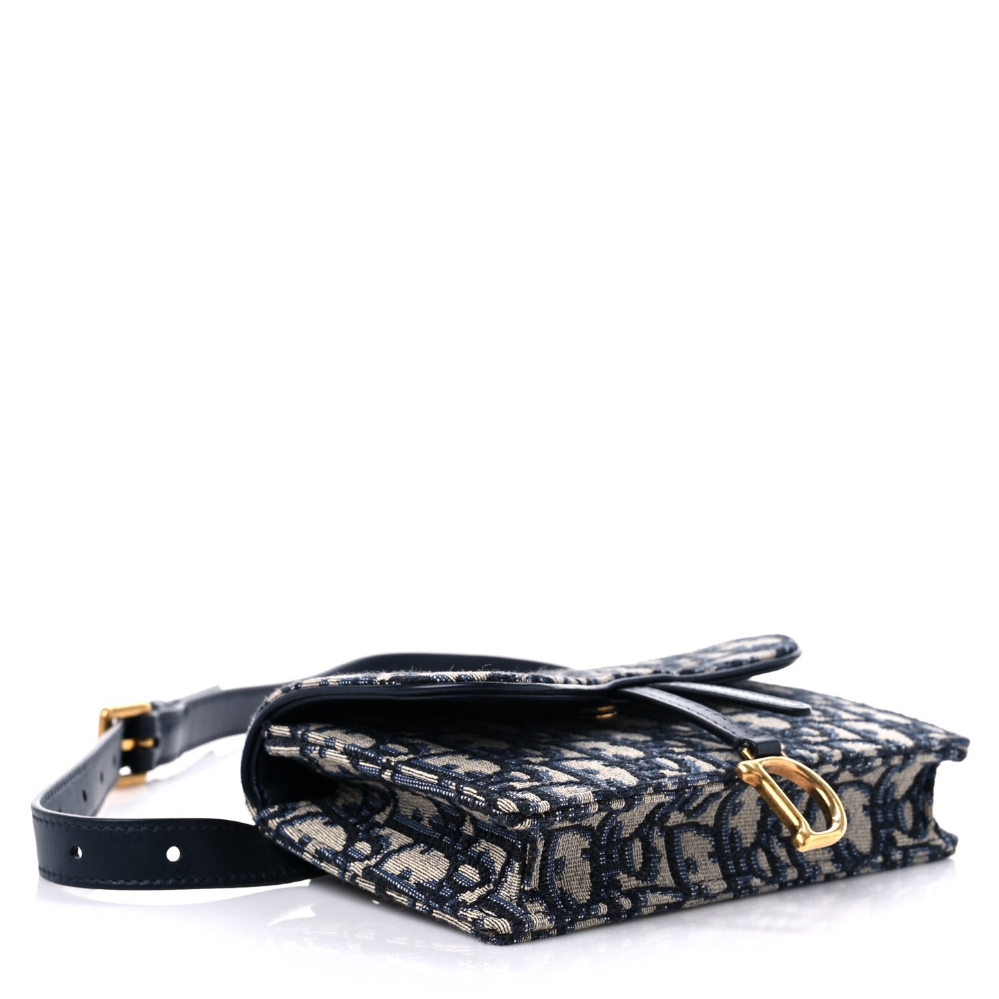 Oblique Saddle Belt Bag Blue