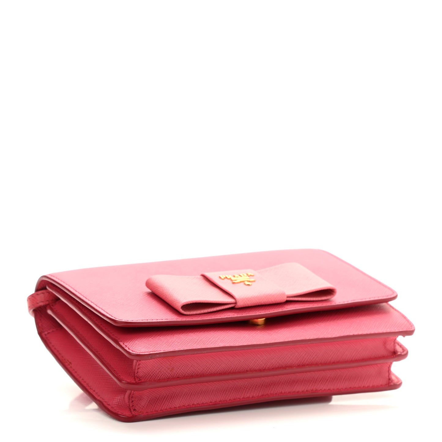Saffiano Lux Bow Crossbody Bag Peonia Geranio