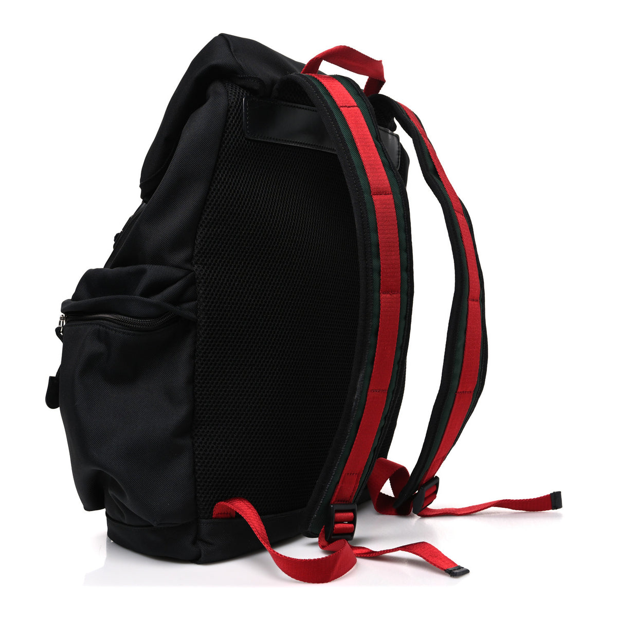 Gucci Techno Canvas Web Double Buckle Backpack Black 3 of 10