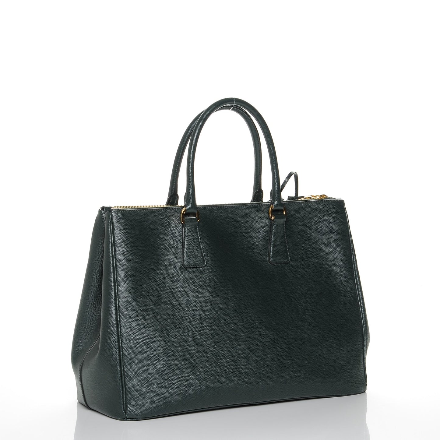 Saffiano Large Galleria Double Zip Tote Smeraldo